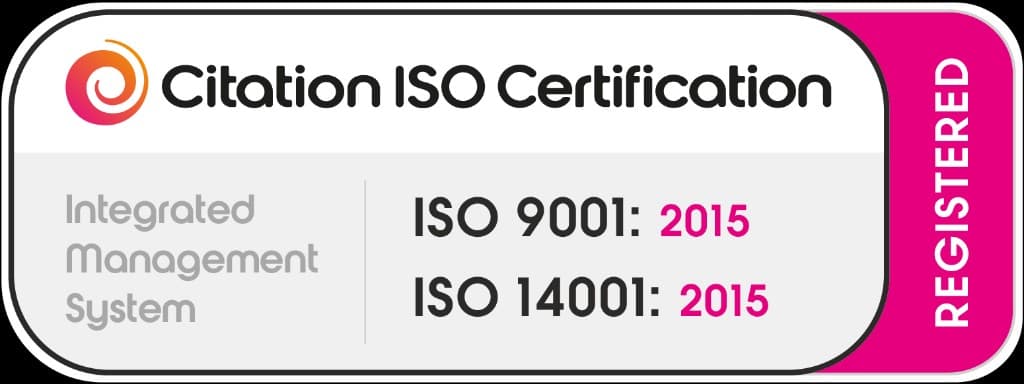 Citation ISO Certification — Integrated Management System ISO 9001:2015 and ISO 14001:2015 Registered